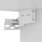 vidaXL Set de muebles de salón 7 pzas madera ingeniería blanco brillo