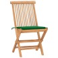 vidaXL Set comedor de jardín plegable 3 piezas madera de teca cojines vidaXL Set comedor de jardín plegable 3 piezas madera de teca cojines