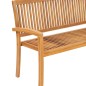 vidaXL Banco de jardín apilable y cojín madera maciza de teca 159 cm vidaXL Banco de jardín apilable y cojín madera maciza de teca 159 cm