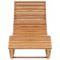 vidaXL Tumbona mecedora con cojín madera maciza de teca