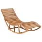 vidaXL Tumbona mecedora con cojín madera maciza de teca vidaXL Tumbona mecedora con cojín madera maciza de teca