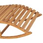 vidaXL Tumbona mecedora con cojín madera maciza de teca vidaXL Tumbona mecedora con cojín madera maciza de teca