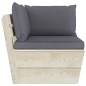 vidaXL Muebles de jardín de palets 5 piezas y cojines madera de abeto vidaXL Muebles de jardín de palets 5 piezas y cojines madera de abeto