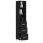 vidaXL Aparador de madera contrachapada negro 34,5x34x180 cm vidaXL Aparador de madera contrachapada negro 34,5x34x180 cm