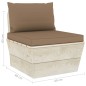 vidaXL Muebles de jardín de palets 6 piezas y cojines madera de abeto vidaXL Muebles de jardín de palets 6 piezas y cojines madera de abeto
