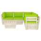 vidaXL Muebles de jardín de palets 6 piezas y cojines madera de abeto vidaXL Muebles de jardín de palets 6 piezas y cojines madera de abeto