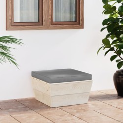 vidaXL Otomana de palets de jardín con cojín madera abeto impregnada