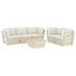 vidaXL Muebles de jardín de palets 6 piezas y cojines madera de abeto vidaXL Muebles de jardín de palets 6 piezas y cojines madera de abeto