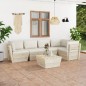 vidaXL Muebles de jardín de palets 6 piezas y cojines madera de abeto 