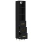 vidaXL Aparador de madera contrachapada negro 34,5x34x180 cm vidaXL Aparador de madera contrachapada negro 34,5x34x180 cm