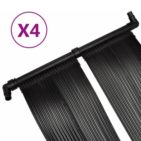 vidaXL Panel de calentador solar de piscina 4 uds 80x620 cm