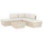 vidaXL Muebles de jardín de palets 6 piezas y cojines madera de abeto vidaXL Muebles de jardín de palets 6 piezas y cojines madera de abeto