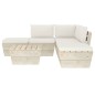 vidaXL Muebles de jardín de palets 6 piezas y cojines madera de abeto vidaXL Muebles de jardín de palets 6 piezas y cojines madera de abeto
