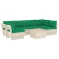 vidaXL Muebles de jardín de palets 7 piezas y cojines madera de abeto vidaXL Muebles de jardín de palets 7 piezas y cojines madera de abeto