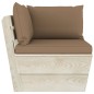 vidaXL Muebles de jardín de palets 9 piezas y cojines madera de abeto vidaXL Muebles de jardín de palets 9 piezas y cojines madera de abeto
