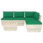 vidaXL Muebles de jardín de palets 6 piezas y cojines madera de abeto vidaXL Muebles de jardín de palets 6 piezas y cojines madera de abeto