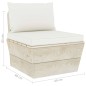 vidaXL Muebles de jardín de palets 6 piezas y cojines madera de abeto 