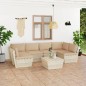 vidaXL Muebles de jardín de palets 7 piezas y cojines madera de abeto vidaXL Muebles de jardín de palets 7 piezas y cojines madera de abeto