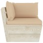 vidaXL Muebles de jardín de palets 7 piezas y cojines madera de abeto vidaXL Muebles de jardín de palets 7 piezas y cojines madera de abeto