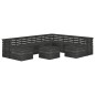 vidaXL Muebles palets de jardín 11 pzas madera maciza pino gris oscuro vidaXL Muebles palets de jardín 11 pzas madera maciza pino gris oscuro