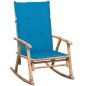 vidaXL Silla mecedora con cojín bambú vidaXL Silla mecedora con cojín bambú