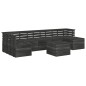 vidaXL Muebles palets de jardín 8 pzas madera maciza pino gris oscuro