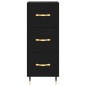 vidaXL Aparador de madera contrachapada negro 34,5x34x180 cm vidaXL Aparador de madera contrachapada negro 34,5x34x180 cm