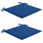 vidaXL Sillas de jardín plegables 2 unidades bambú con cojines vidaXL Sillas de jardín plegables 2 unidades bambú con cojines