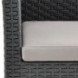 vidaXL Set de muebles jardín 3 piezas cojines PP ratán gris antracita vidaXL Set de muebles jardín 3 piezas cojines PP ratán gris antracita