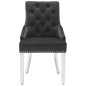 vidaXL Sillas de comedor 4 unidades terciopelo negro