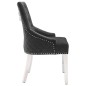 vidaXL Sillas de comedor 4 unidades terciopelo negro