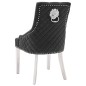 vidaXL Sillas de comedor 4 unidades terciopelo negro