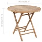vidaXL Set de comedor de jardín plegable con cojines 5 piezas bambú vidaXL Set de comedor de jardín plegable con cojines 5 piezas bambú