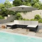 vidaXL Set muebles de jardín 6 piezas y cojines ratán sintético negro