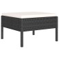 vidaXL Set muebles de jardín 6 piezas y cojines ratán sintético negro