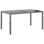 vidaXL Set de comedor de jardín 5 pzas ratán sintético vidrio gris vidaXL Set de comedor de jardín 5 pzas ratán sintético vidrio gris