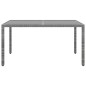 vidaXL Set de comedor de jardín 5 pzas ratán sintético vidrio gris vidaXL Set de comedor de jardín 5 pzas ratán sintético vidrio gris