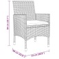 vidaXL Set de comedor de jardín 5 pzas ratán sintético vidrio gris vidaXL Set de comedor de jardín 5 pzas ratán sintético vidrio gris
