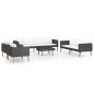 vidaXL Set de muebles de jardín 5 pzas y cojines ratán sintético negro vidaXL Set de muebles de jardín 5 pzas y cojines ratán sintético negro