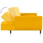 vidaXL Sofá cama 2 plazas reposapiés y dos cojines terciopelo amarillo vidaXL Sofá cama 2 plazas reposapiés y dos cojines terciopelo amarillo