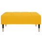 vidaXL Sofá cama 2 plazas reposapiés y dos cojines terciopelo amarillo vidaXL Sofá cama 2 plazas reposapiés y dos cojines terciopelo amarillo