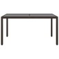 vidaXL Set de comedor de jardín 7 pzas ratán sintético vidrio marrón vidaXL Set de comedor de jardín 7 pzas ratán sintético vidrio marrón