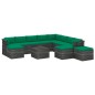 vidaXL Muebles de palets de jardín 12 pzas cojines madera maciza pino vidaXL Muebles de palets de jardín 12 pzas cojines madera maciza pino