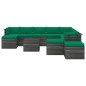 vidaXL Muebles de palets de jardín 12 pzas cojines madera maciza pino vidaXL Muebles de palets de jardín 12 pzas cojines madera maciza pino
