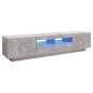 vidaXL Mueble para TV con luces LED gris hormigón 180x35x40 cm vidaXL Mueble para TV con luces LED gris hormigón 180x35x40 cm