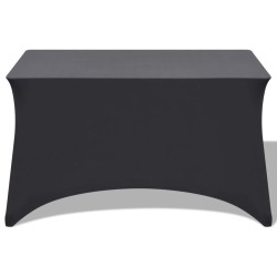 vidaXL Funda elástica para mesa 2 uds 243x76x74 cm antracita