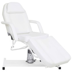 vidaXL Camilla de masaje blanca 180x62x(87-112) cm