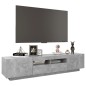 vidaXL Mueble para TV con luces LED gris hormigón 180x35x40 cm vidaXL Mueble para TV con luces LED gris hormigón 180x35x40 cm