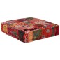vidaXL Puf cuadrado de pachtwork algodón hecho a mano 50x50x12 cm rojo vidaXL Puf cuadrado de pachtwork algodón hecho a mano 50x50x12 cm rojo