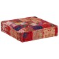 vidaXL Puf cuadrado de pachtwork algodón hecho a mano 50x50x12 cm rojo vidaXL Puf cuadrado de pachtwork algodón hecho a mano 50x50x12 cm rojo